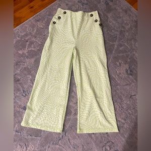 Green and White Trousers